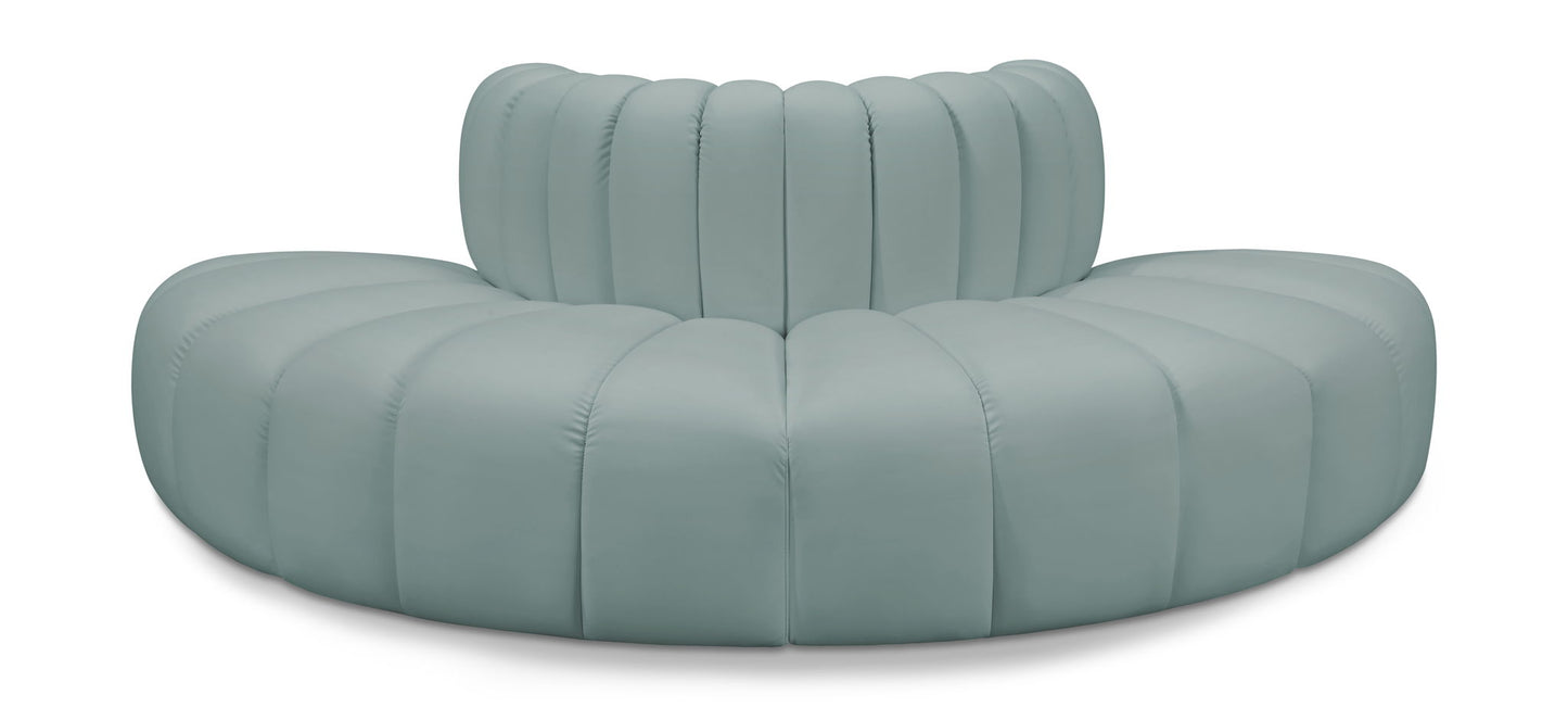 Arc - Faux Leather 4 Piece Modular Sofa