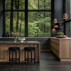 Monette - Counter Stool With Black Base