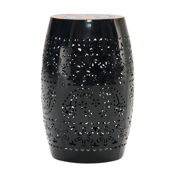 Ruby - Boho Mosaic Side Table With Ceramic Tile Top