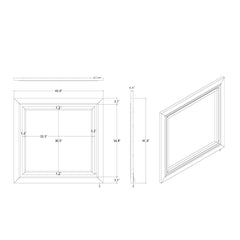 Skye - Marble Mirror - White