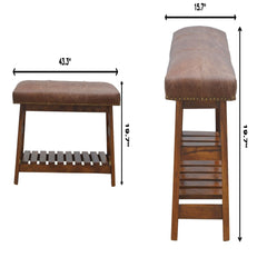 Buffalo - Hide Hallway Bench - Brown