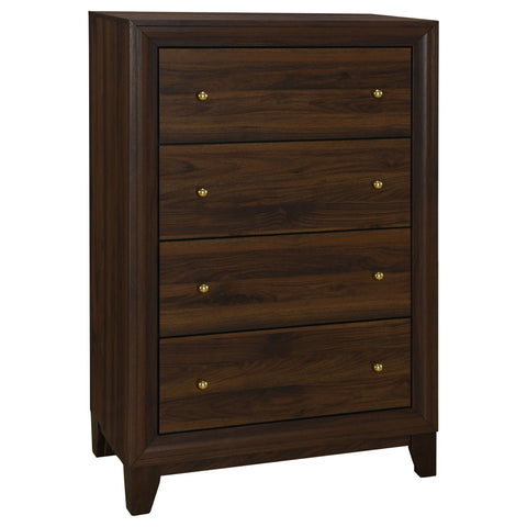 Anza - 4 Drawer Chest Storage Solution - Walnut