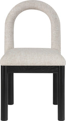 Conrad - Linen Dining Chair With Black Legs