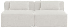 Cube - Linen Modular 2 Seat Armless Sofa