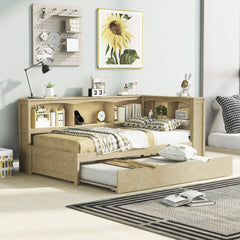 Daybed With Trundle, Storage Cabinets, USB Ports