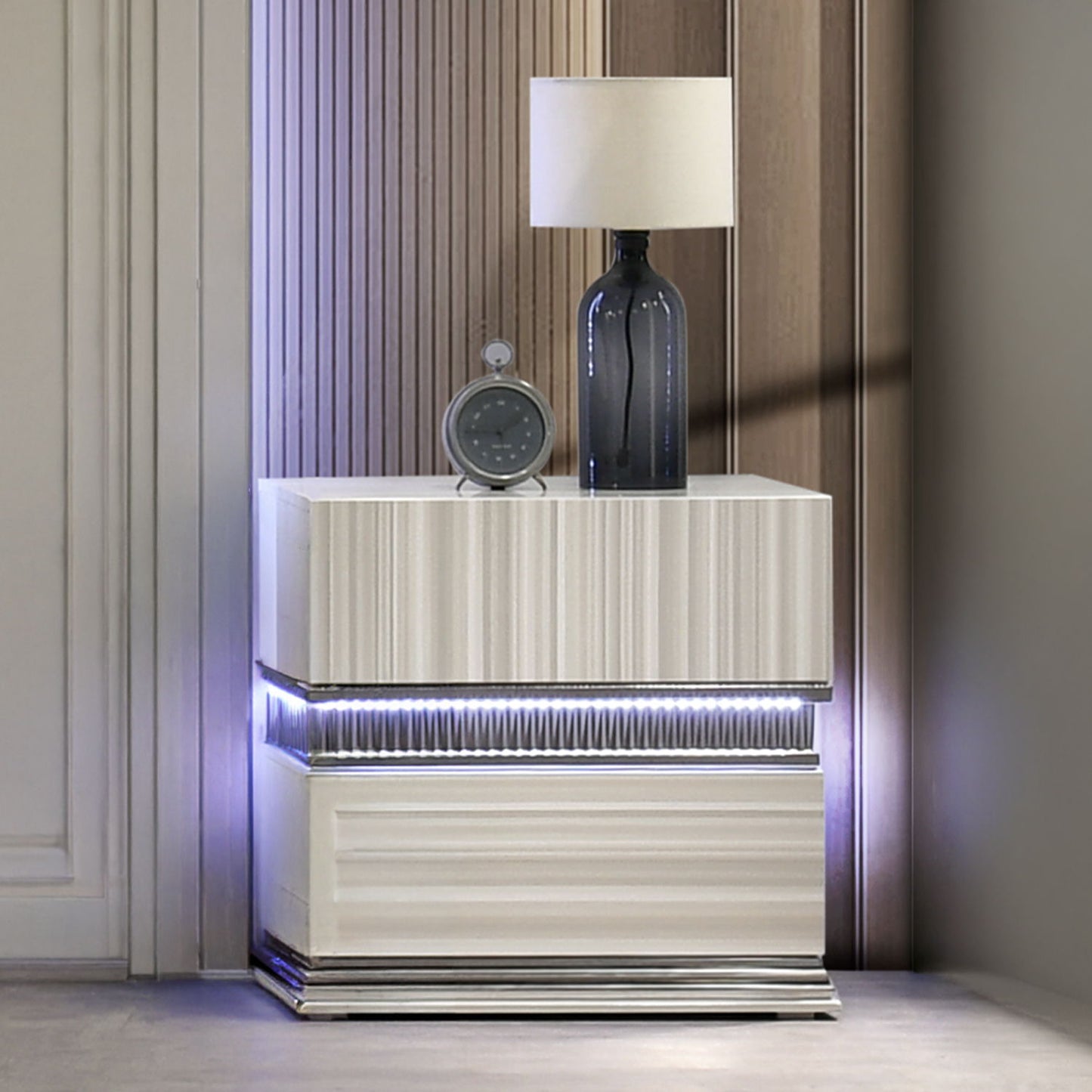 Leonor - 2 Drawer Nightstand - Gray