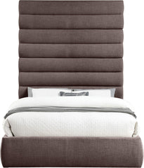 Adam - Linen Fabric Bed With 89" Headboard