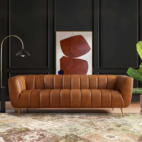 Ava - Sofa - Gold / Tan