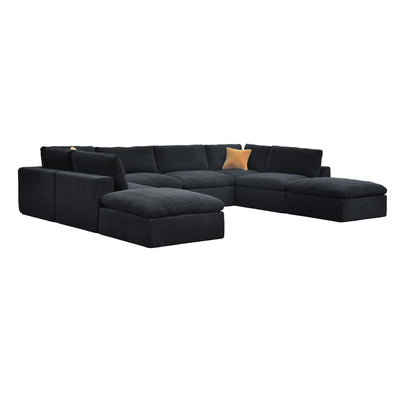 Custom Configuration Modular Sectional With Toss Pillows