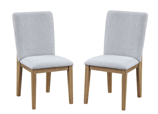 Delphine - Linen Fabric 19" Dining Chair (Set of 2) - Gray