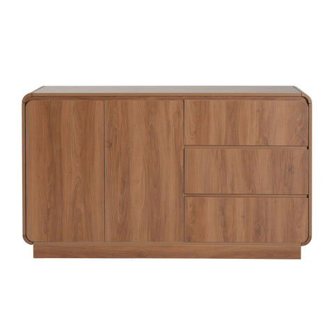 Sideboard, Wide Storage With 2 Doors And 3 Drawers