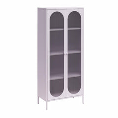 Luna - 2 Door Accent Cabinet With Fluted Glass