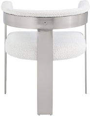 Romeo - Boucle Dining Chair With Silver Base (Set of 2)