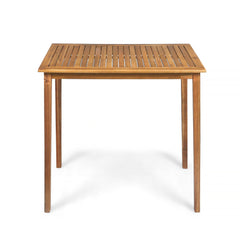Outdoor Minimalist Acacia Wood Rectangle Bar Table