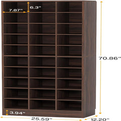10 Tier Shoe Storage Cabinet With 30 Cubbies