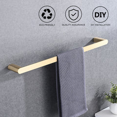 4 Pieces Bathroom Hardware Set Single Towel Bar, Towel Holder, Toilet Paper Holder