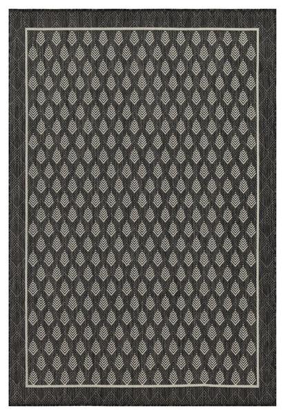 Sunshine - 5'3" X 7'3" Indoor, Outdoor Polypropylene Area Rug - Anthracite