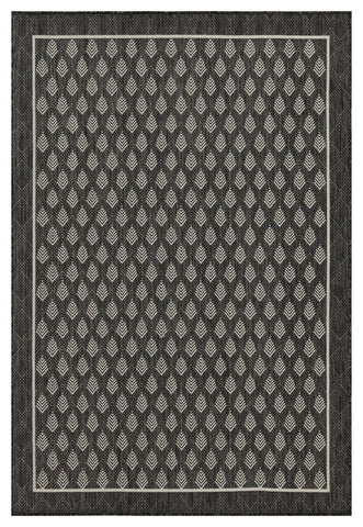 Sunshine - 5'3" X 7'3" Indoor, Outdoor Polypropylene Area Rug - Anthracite