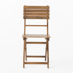 Outdoor 3 Piece Half Round Folding Bistro Set