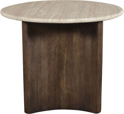 Pietra - Travertine And Mango Wood Dining Table