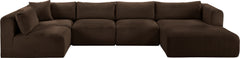 Shaggy - 5 Piece Modular U-Shaped Sectional