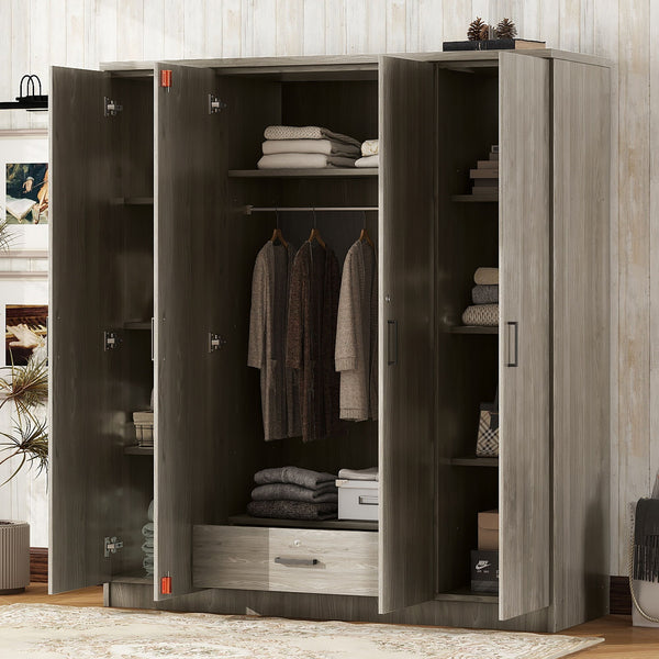 4 Door Wardrobe With 1 Drawer