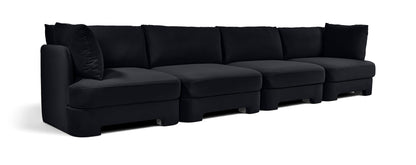 Hammond - Velvet Performance Fabric Upholstered 4 Piece Sofa