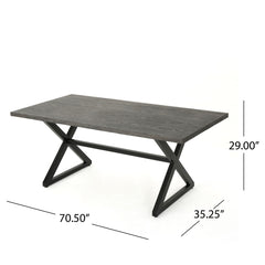 Rolando - Outdoor Aluminum Dining Table With Steel Frame