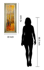 Vivid Birch Forest Il By Tim Otoole - Framed Print Wall Art - Orange