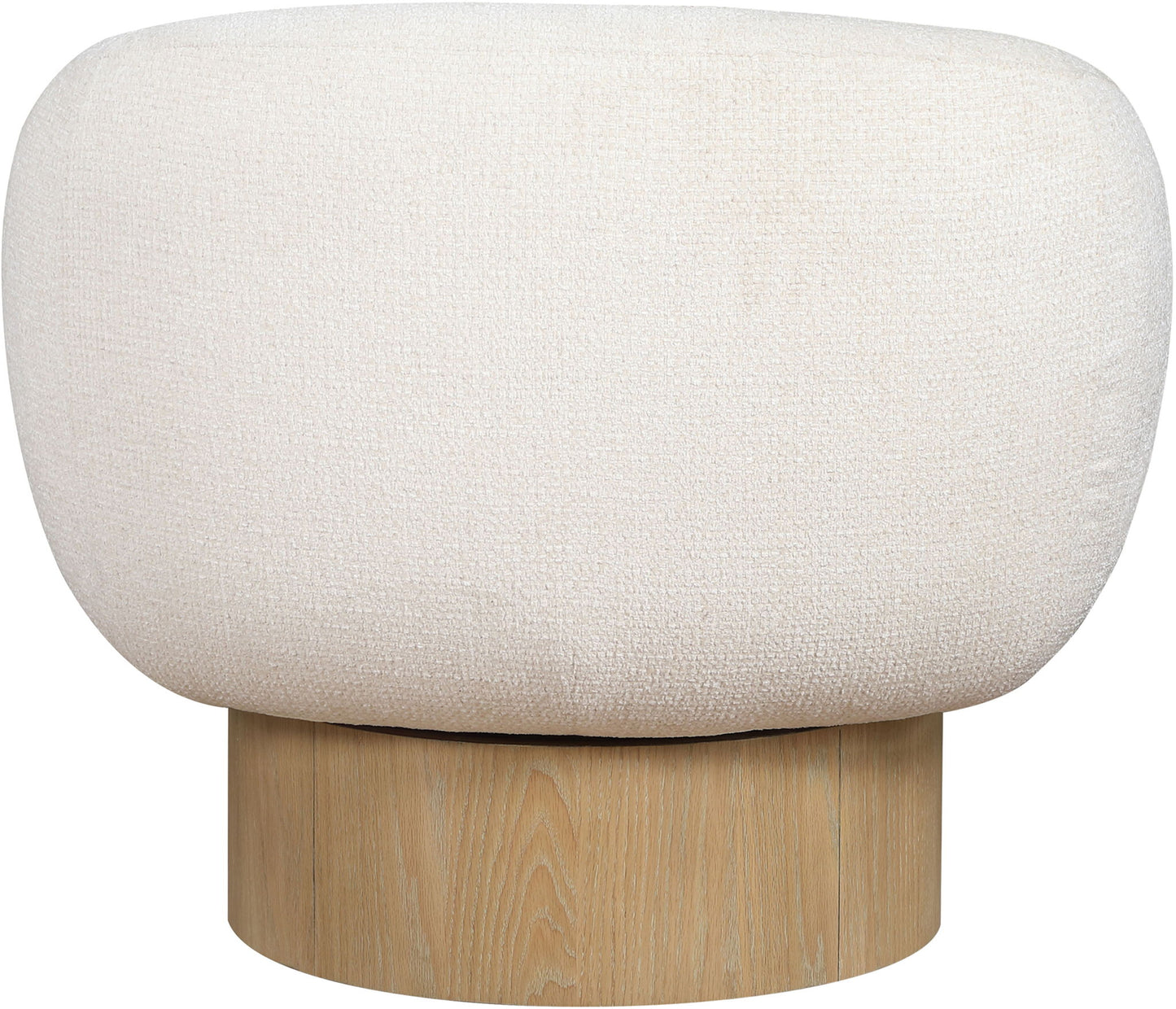 Avella - Interwoven Fabric Swivel Accent Chair - Light Brown Base