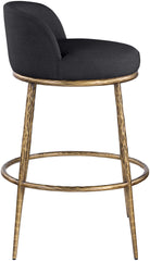 Ferro - Performance Fabric Upholstered Bar Stool - Antique Brass