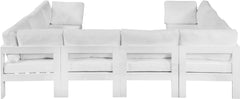 Nizuc - Outdoor Patio 8 Piece Modular Sectional With White Frame