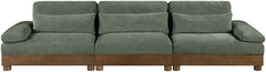 Turin - Chenille Fabric Upholstered Modular Sectional - Green