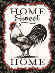 Home Sweet Home Rooster By Elizabeth Tyndall (Framed Small) - White
