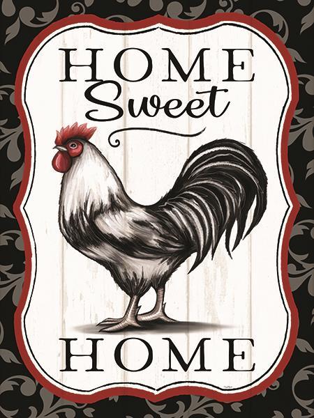 Home Sweet Home Rooster By Elizabeth Tyndall (Small) - White