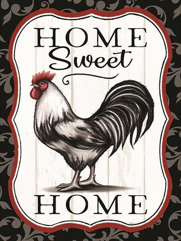 Home Sweet Home Rooster By Elizabeth Tyndall - White
