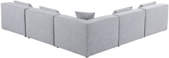 Cube - Linen 5 Piece Modular Corner Armless Sectional