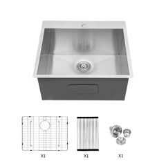 Stainless Steel Drop In Kitchen Sink, Topmount