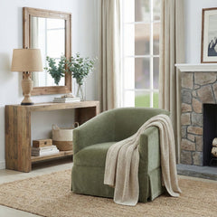 Elm - Skirted Swivel Chair