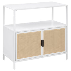 Kenneth - 2 Door Radio Weave Accent Cabinet - White