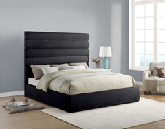 Adam - Chenille Fabric Bed With 70.5" Headboard
