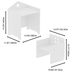 Montessori Weaning Table And Chair Set, Toddler Table With Adjustable Height - White