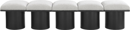 Pavilion - 5 Piece Modular Bench With Black Base