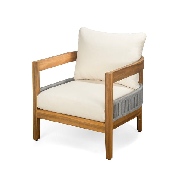 Porto - Outdoor Club Chair - Teak / Beige