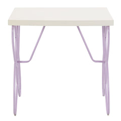 Priya II - Nightstand - White & Light Synthetic Leather Rple