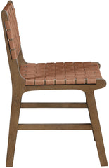 Entwine - Vegan Leather Upholstered Dining Chair - Painted Brown