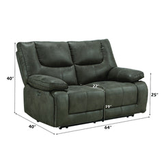 Harumi - Power Motion Loveseat With USB - Gray Fabric