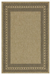 Earth - 5'3" X 7'3" Polypropylene Indoor, Outdoor Area Rug - Jute / Black