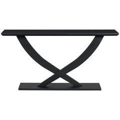 Console Table With Cross Leg Base And Reinforced Support Plate