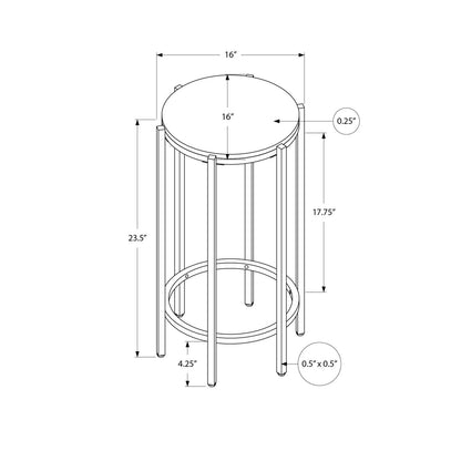 Round Accent Table For Living Room - Black
